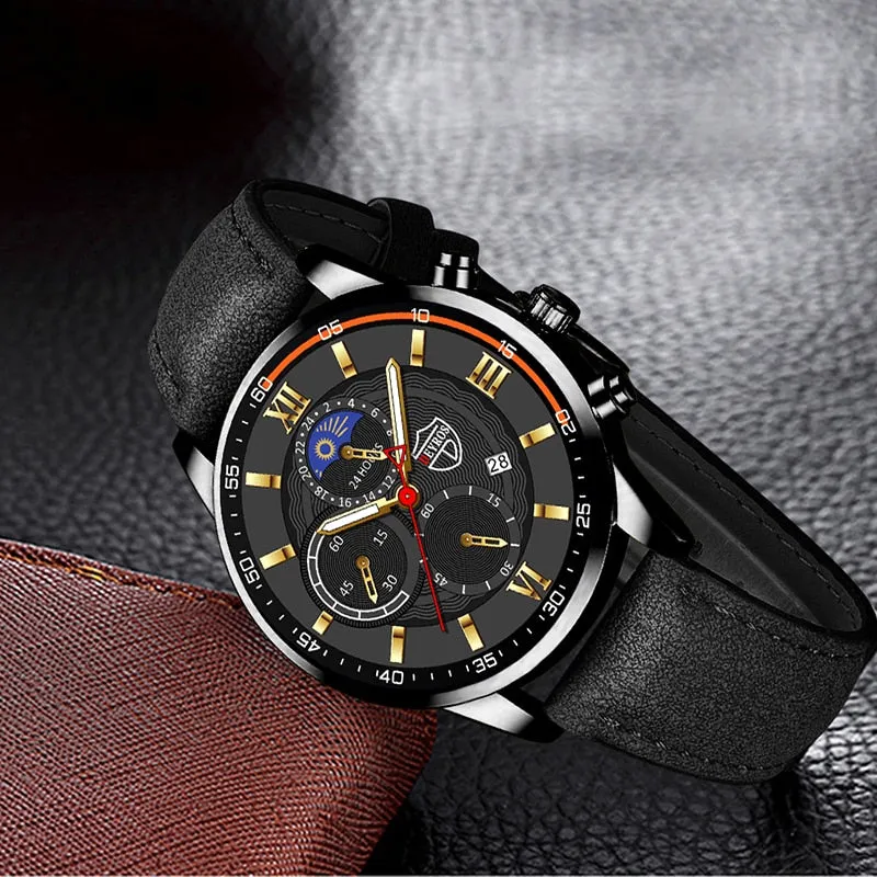Luxury Stainless Steel Quartz Sport Watch for Men"