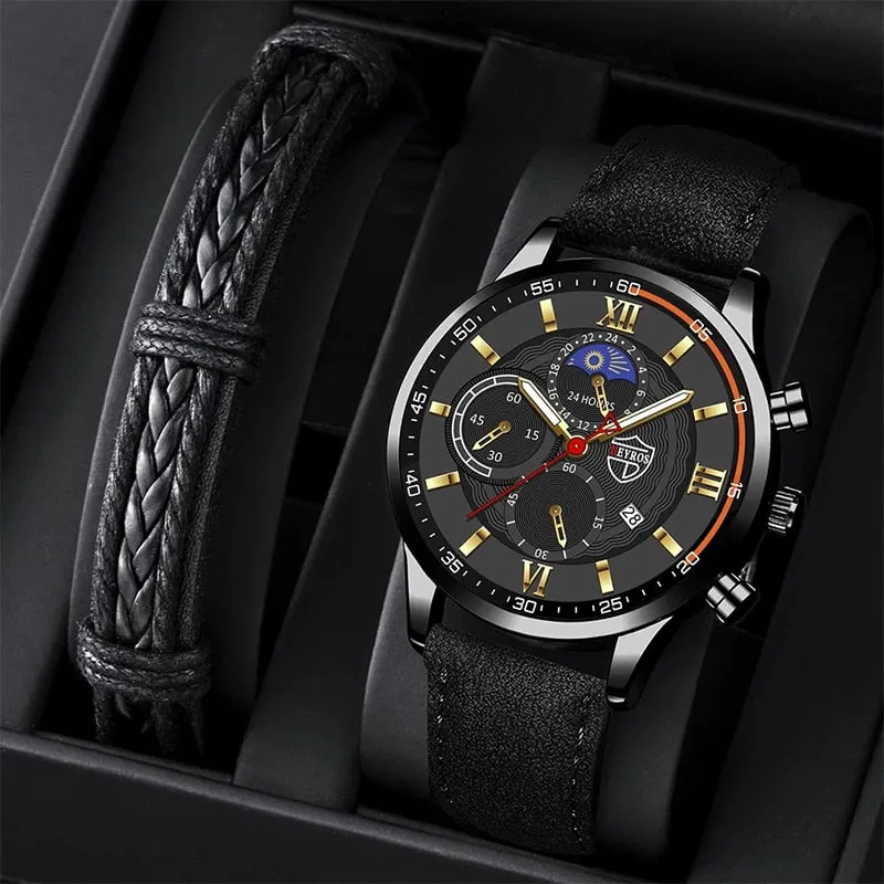 Luxury Stainless Steel Quartz Sport Watch for Men"