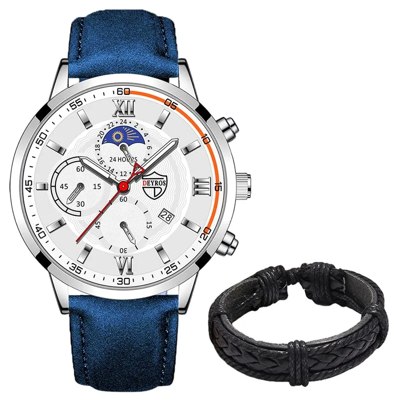 Luxury Stainless Steel Quartz Sport Watch for Men"