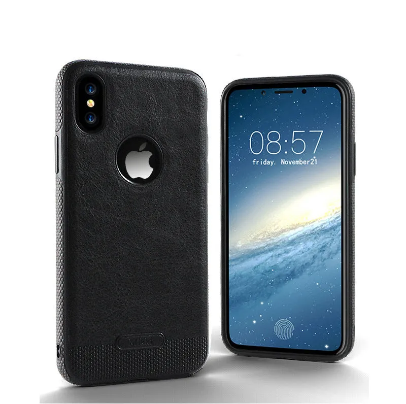 Luxury Textured Back Cover Flexible Soft Shockproof Full Protection Cases for iPhone X Royal blue