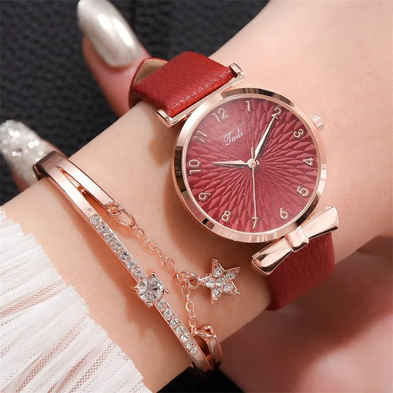 Luxury Women's Bracelet Watch Set