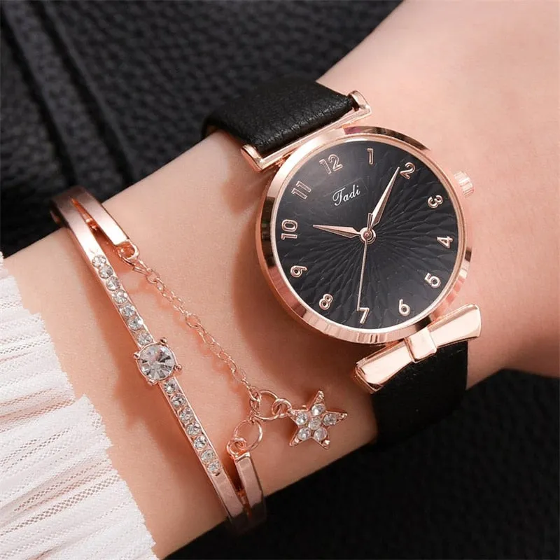 Luxury Women's Bracelet Watch Set