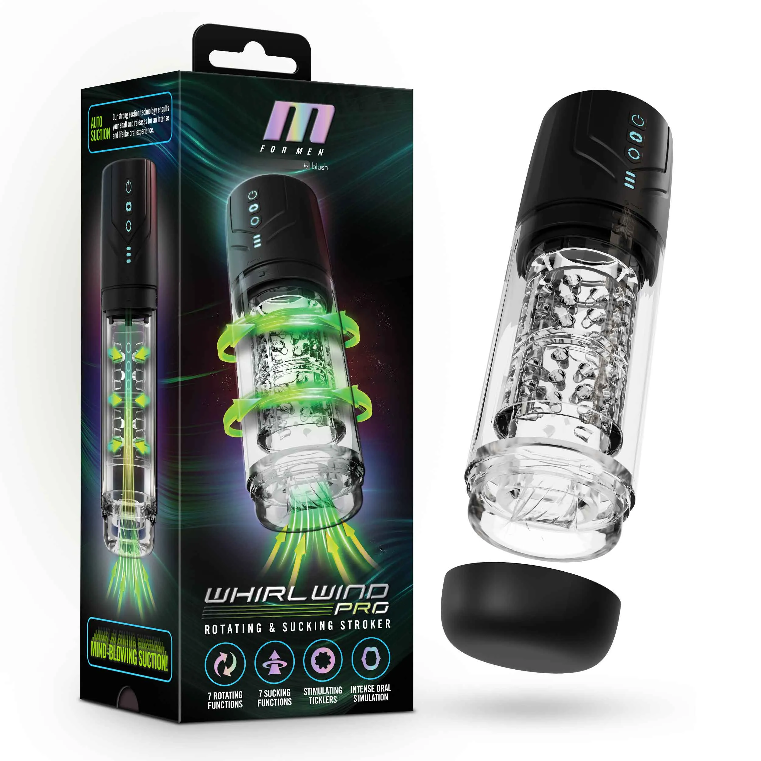 M for Men - Whirlwind Pro Masturbator - Black