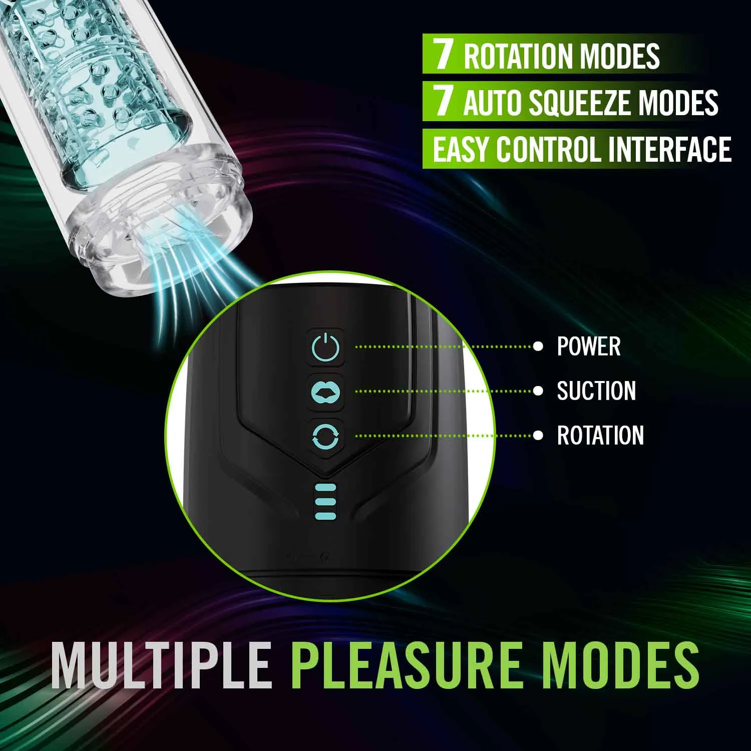 M for Men - Whirlwind Pro Masturbator - Black