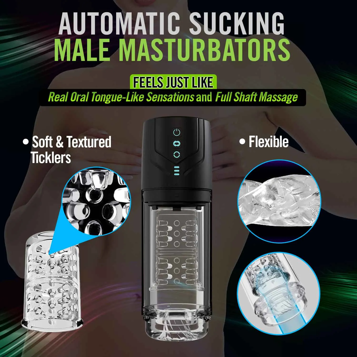 M for Men - Whirlwind Pro Masturbator - Black