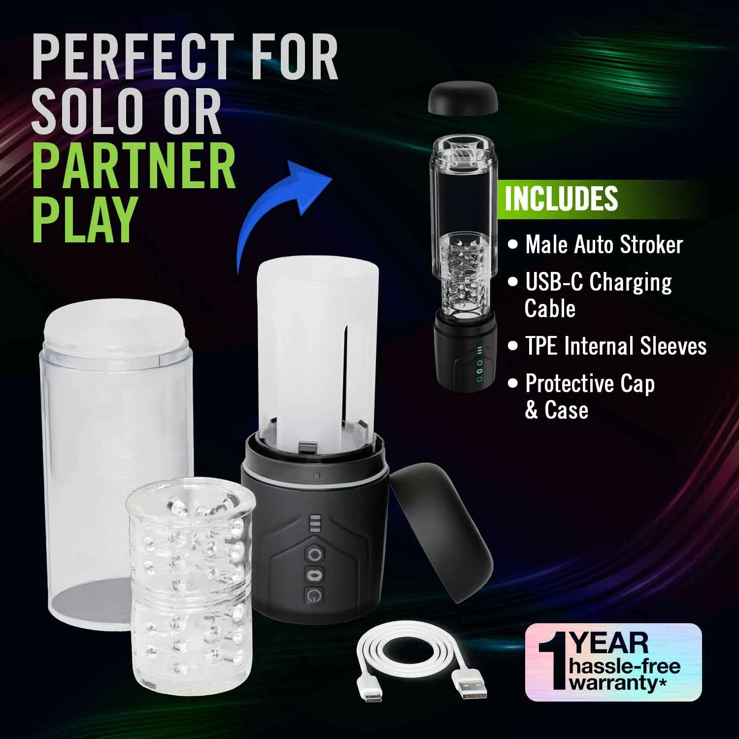 M for Men - Whirlwind Pro Masturbator - Black