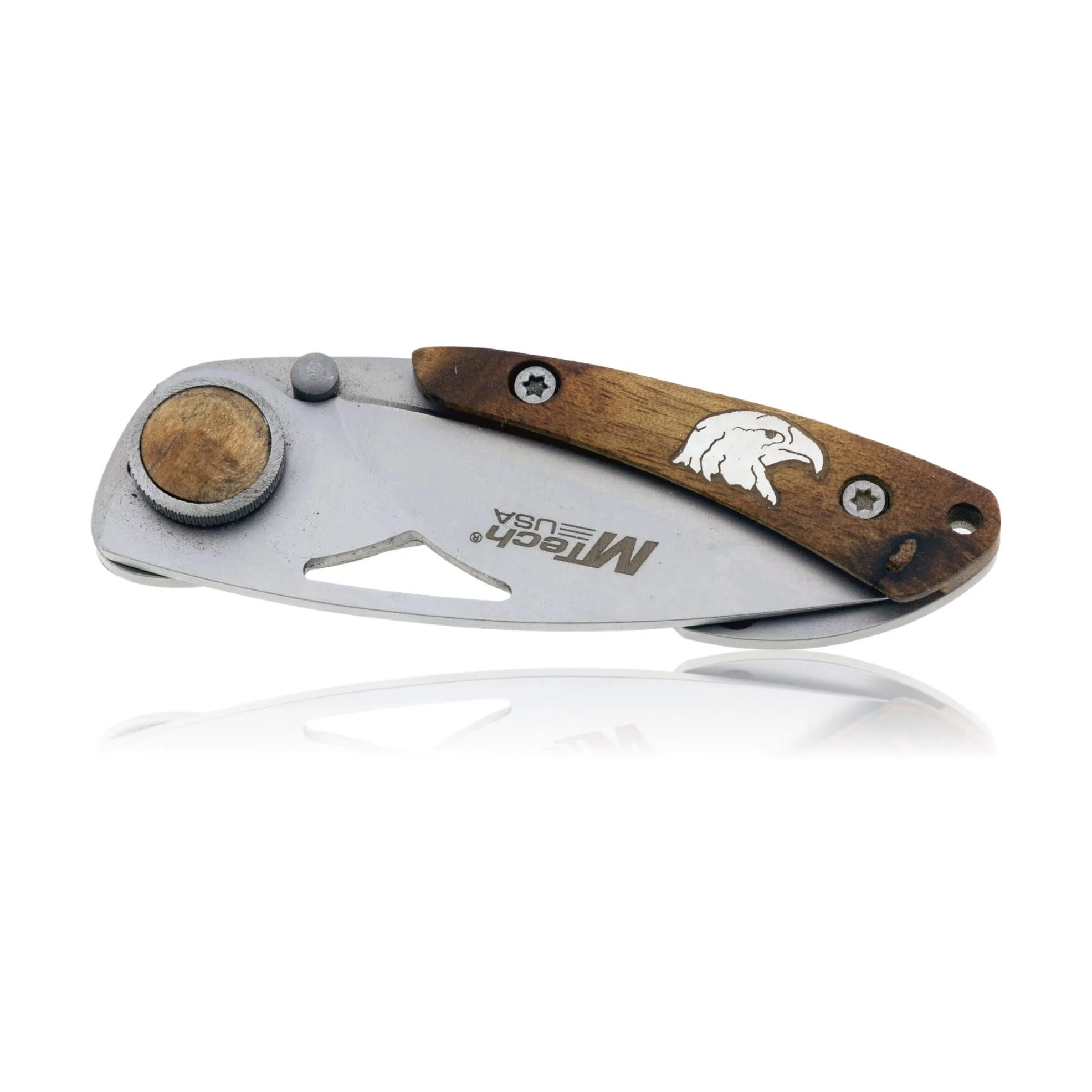 M Tech Knife with Silver Animal Inlay