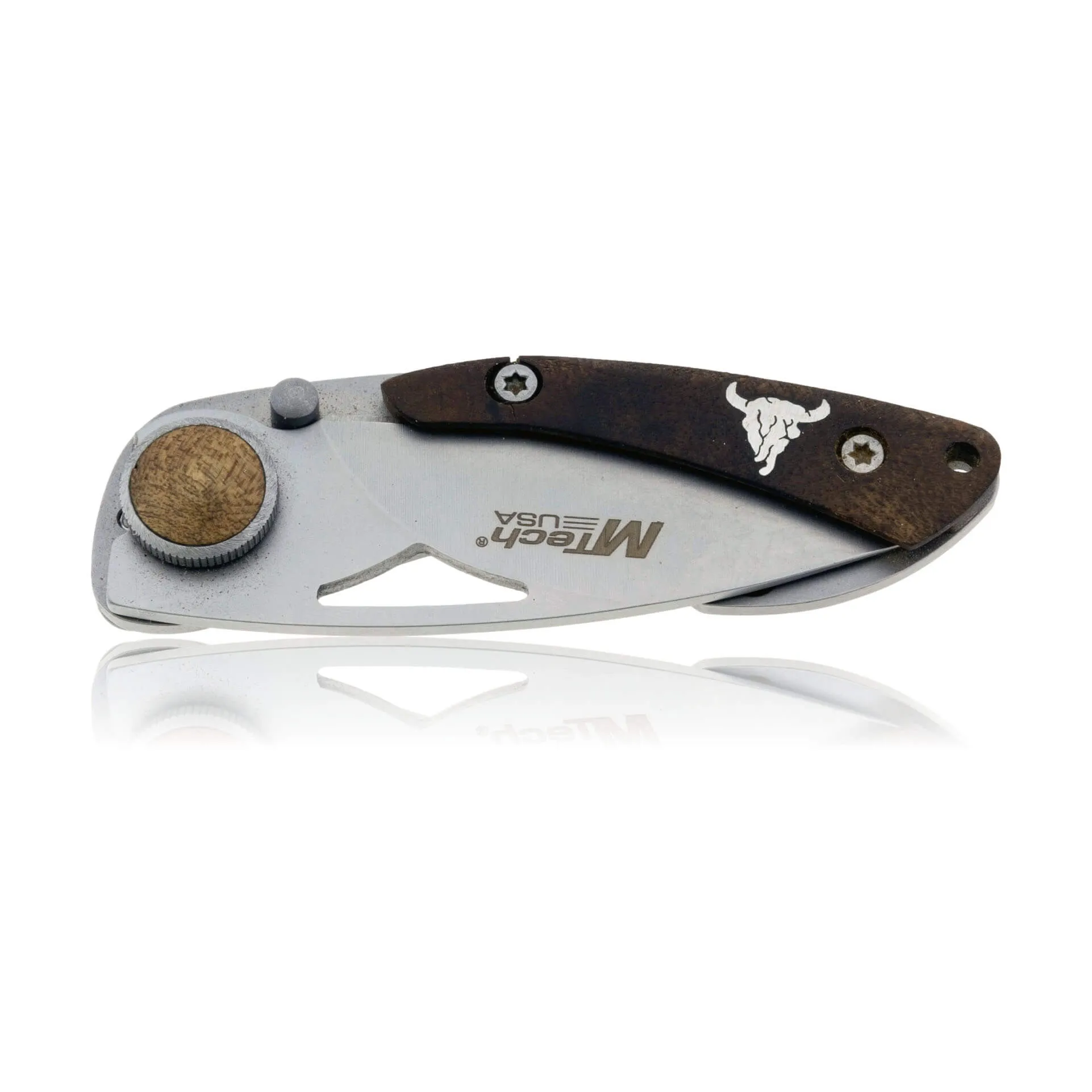 M Tech Knife with Silver Animal Inlay