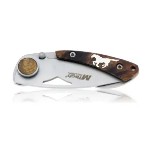 M Tech Knife with Silver Animal Inlay