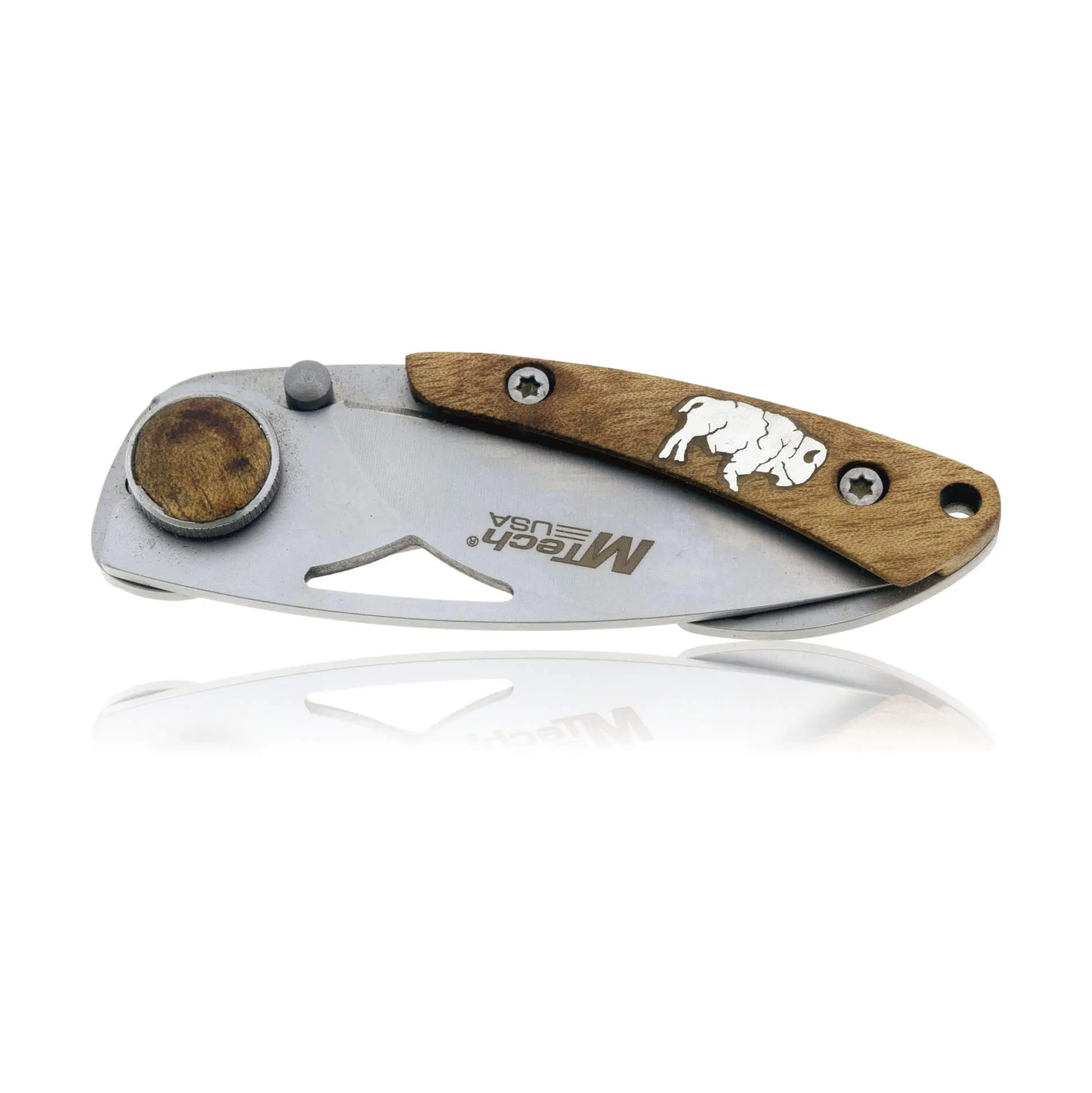 M Tech Knife with Silver Animal Inlay