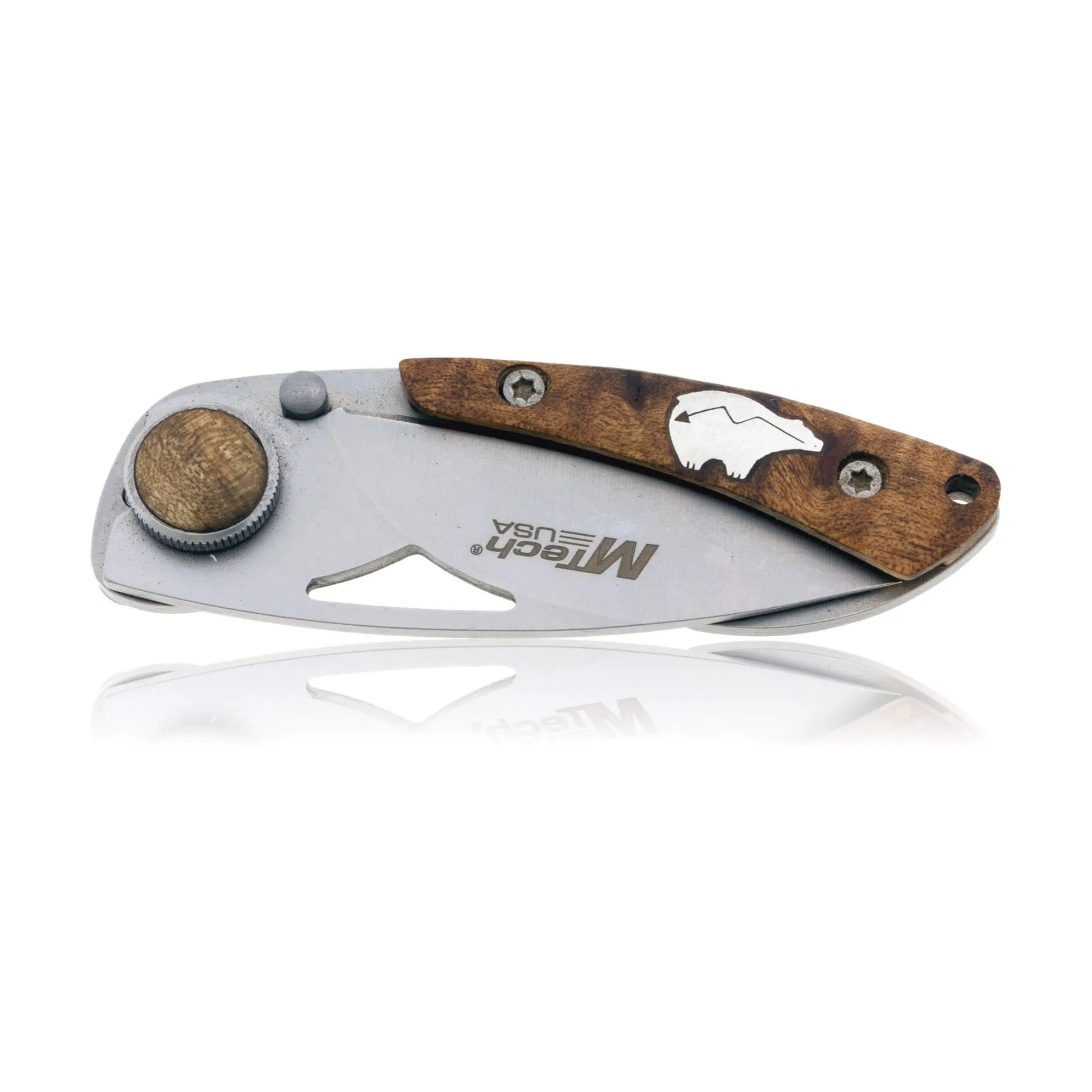 M Tech Knife with Silver Animal Inlay