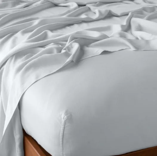 Madera Luxe Fitted Sheet - Cloud - Queen