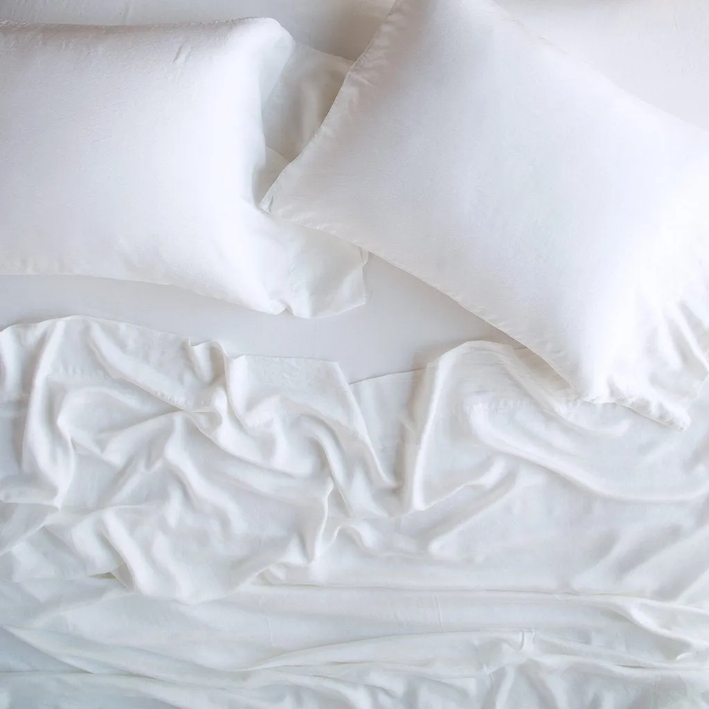 Madera Luxe Fitted Sheet - White - King