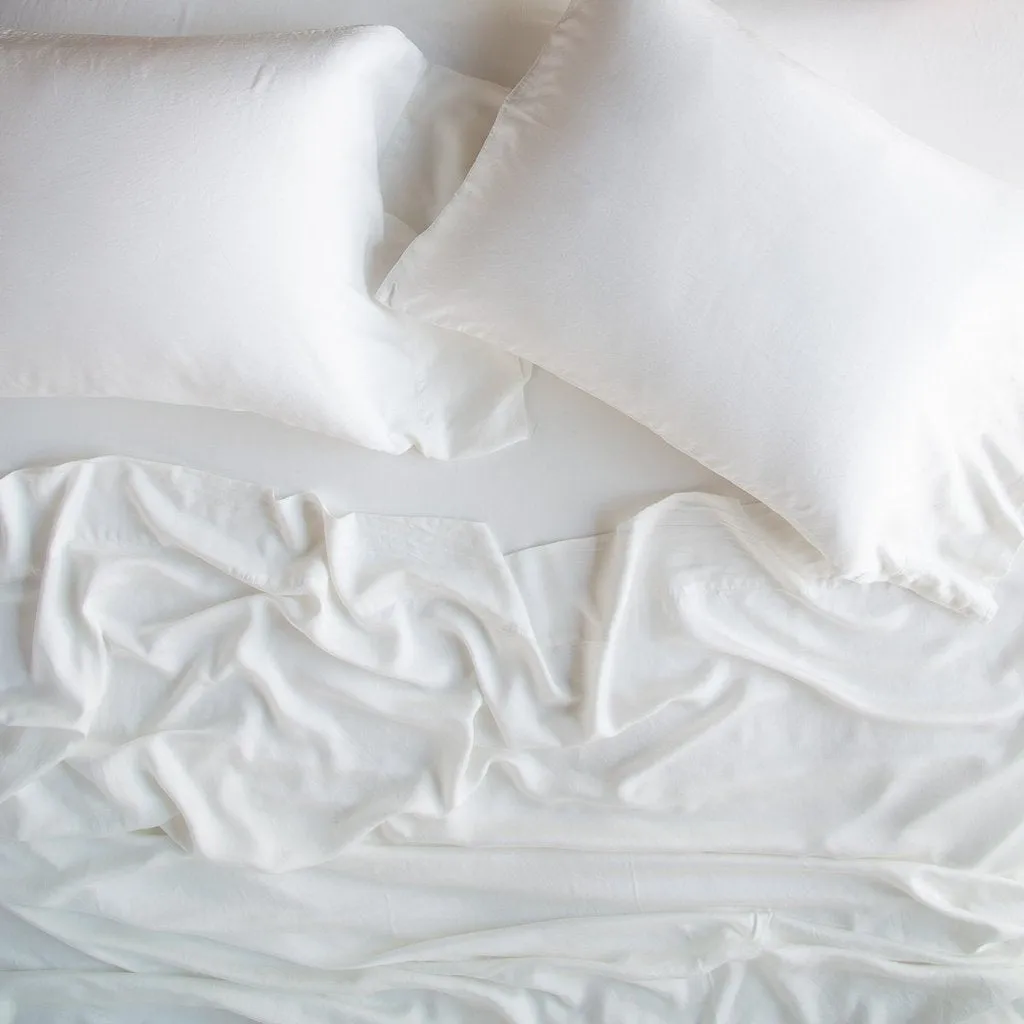 Madera Luxe Fitted Sheet - Winter White - Queen