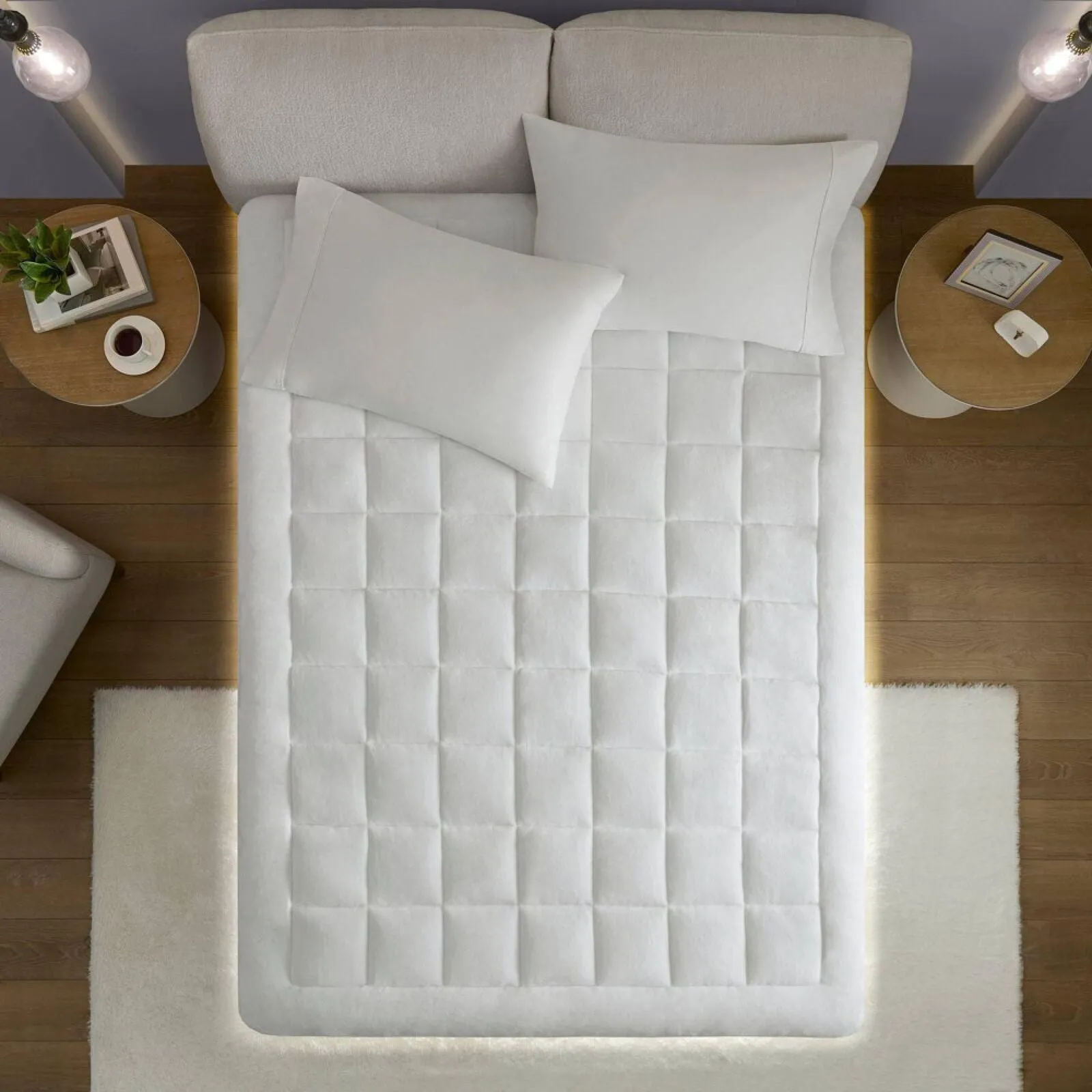 Madison Park Cloud Soft Plush Waterproof Mattress Pad 72518960018 White Cal King