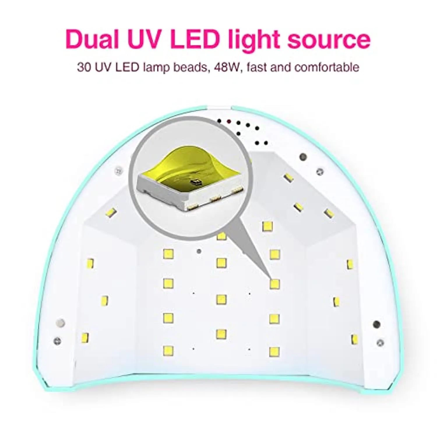 mafiti 48W UV Nail Led Lamp Nail Dryer Manicure/Pedicure uv Light for Gel Nail Automatic Sensor Curing Lamp Gift LCD Display Screen Cyan