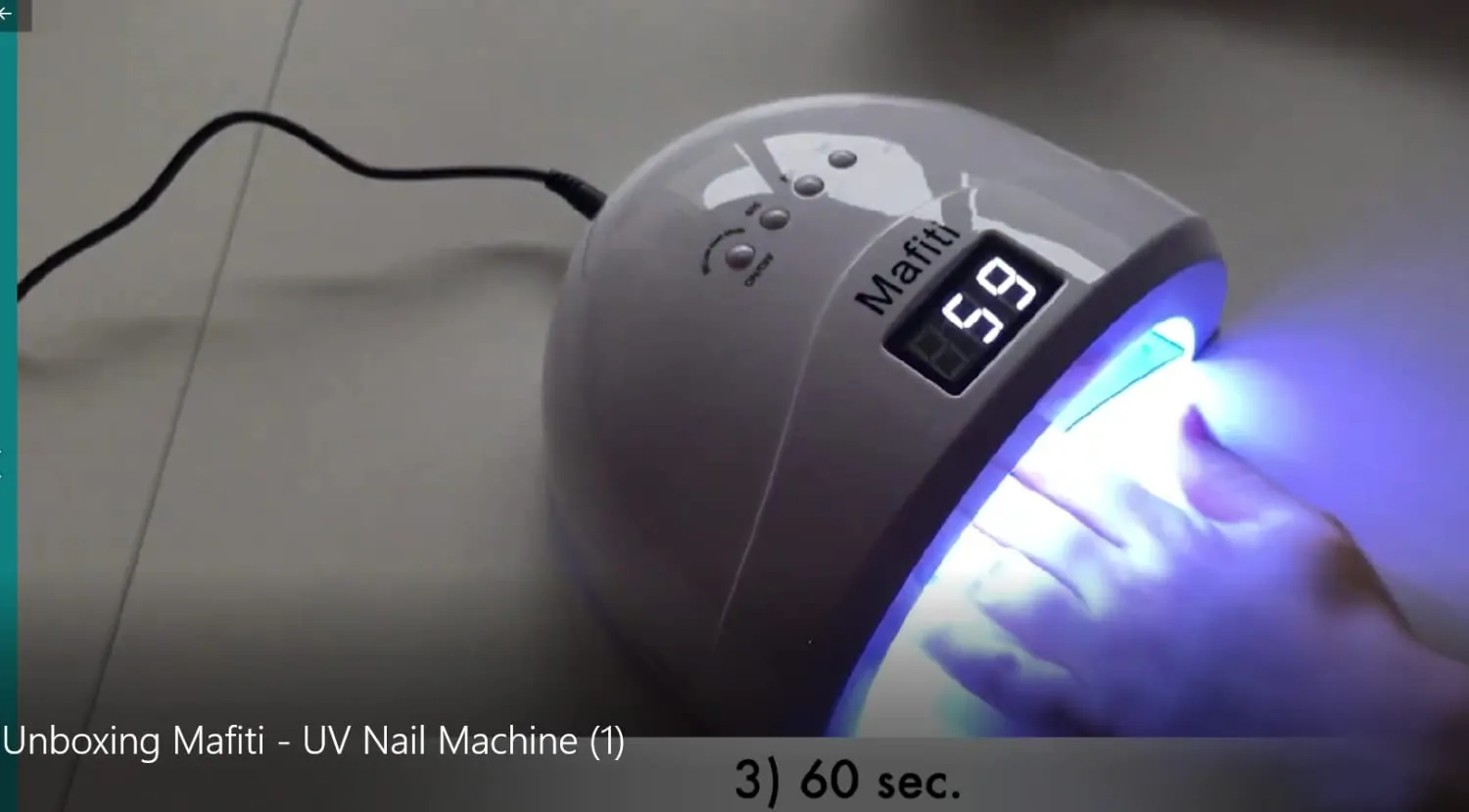 mafiti 48W UV Nail Led Lamp Nail Dryer Manicure/Pedicure uv Light for Gel Nail Automatic Sensor Curing Lamp Gift LCD Display Screen Cyan