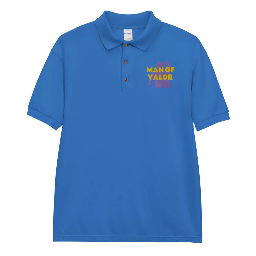 Man of Valor Embroidered Polo Shirt