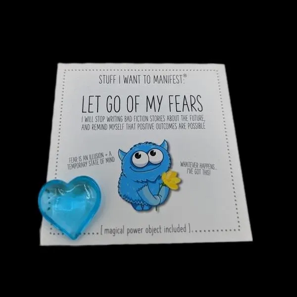 Manifestation Card & Tokens Let Go Fear