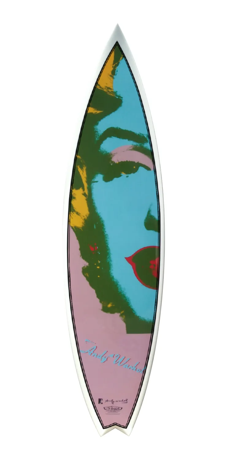Marilyn Surfboard by Andy Warhol