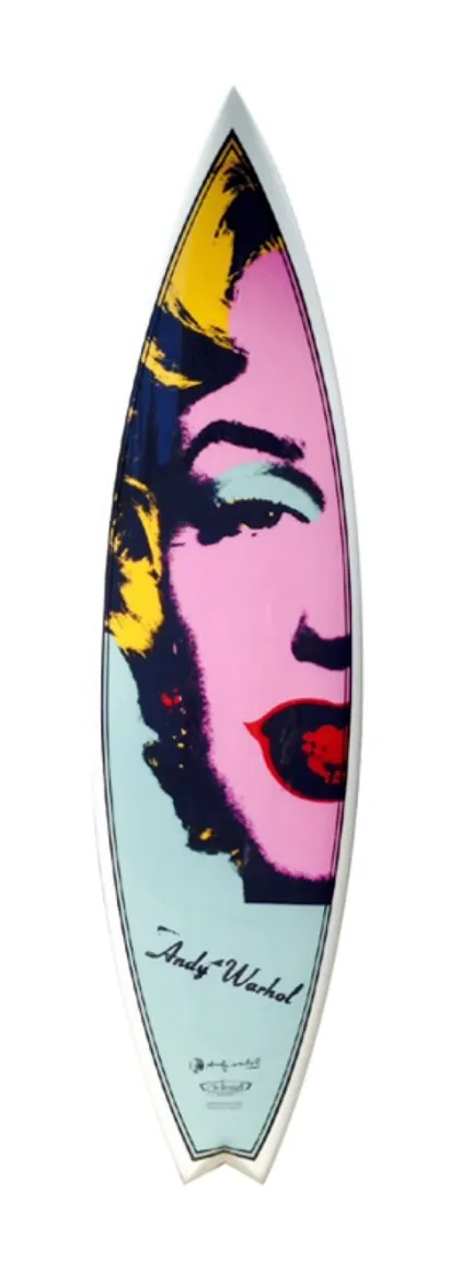 Marilyn Surfboard by Andy Warhol