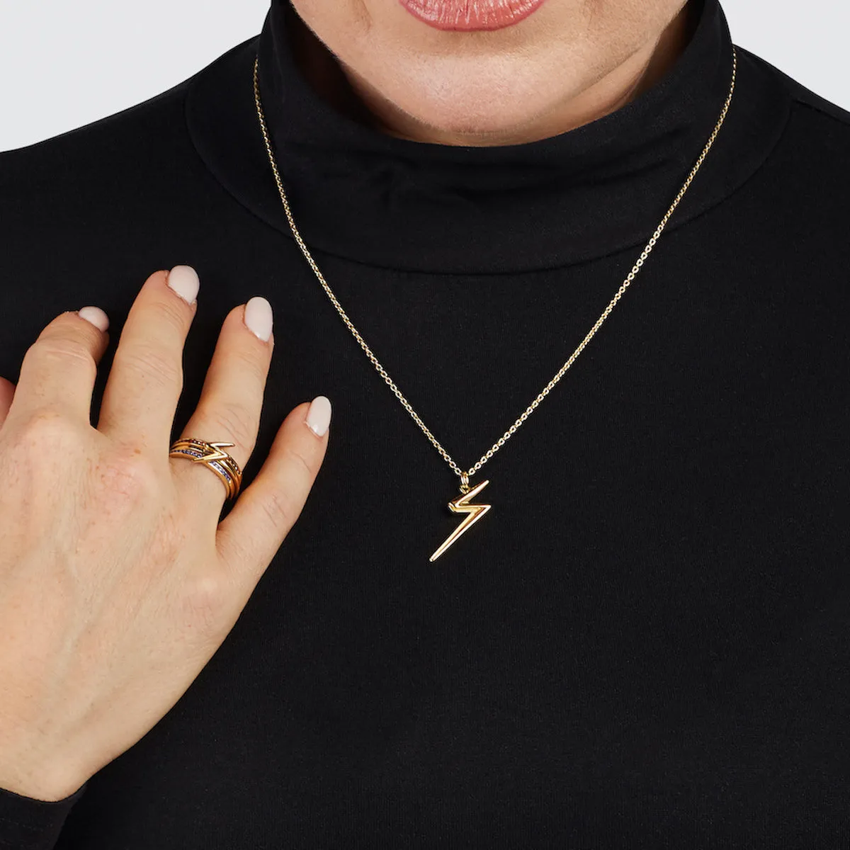 Marvel X RockLove MARVEL STUDIOS MS MARVEL Lightning Bolt Necklace