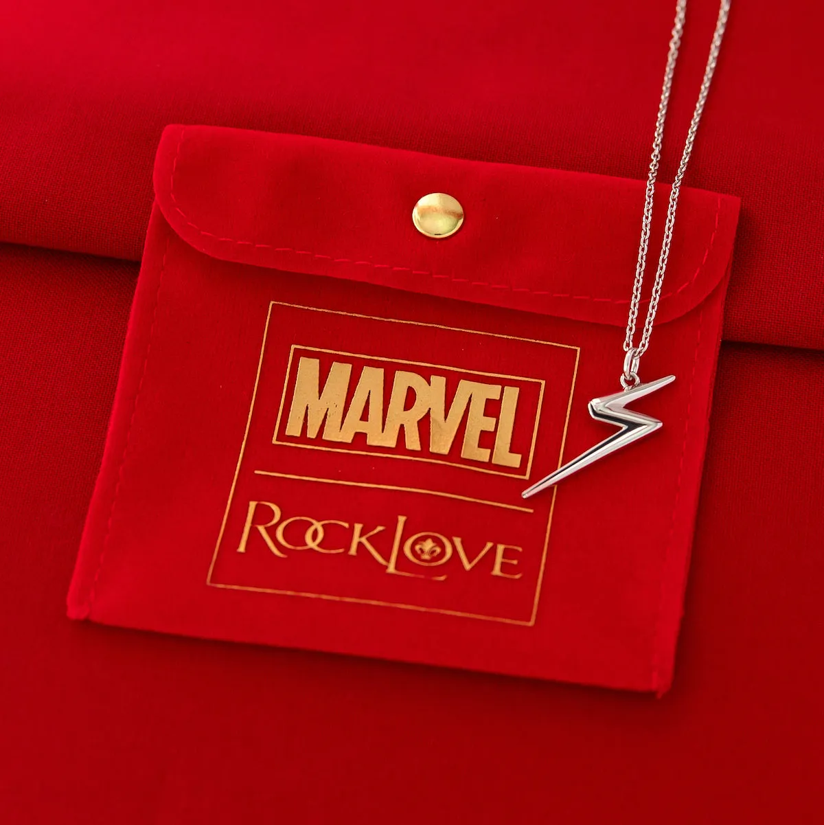 Marvel X RockLove MARVEL STUDIOS MS MARVEL Lightning Bolt Necklace