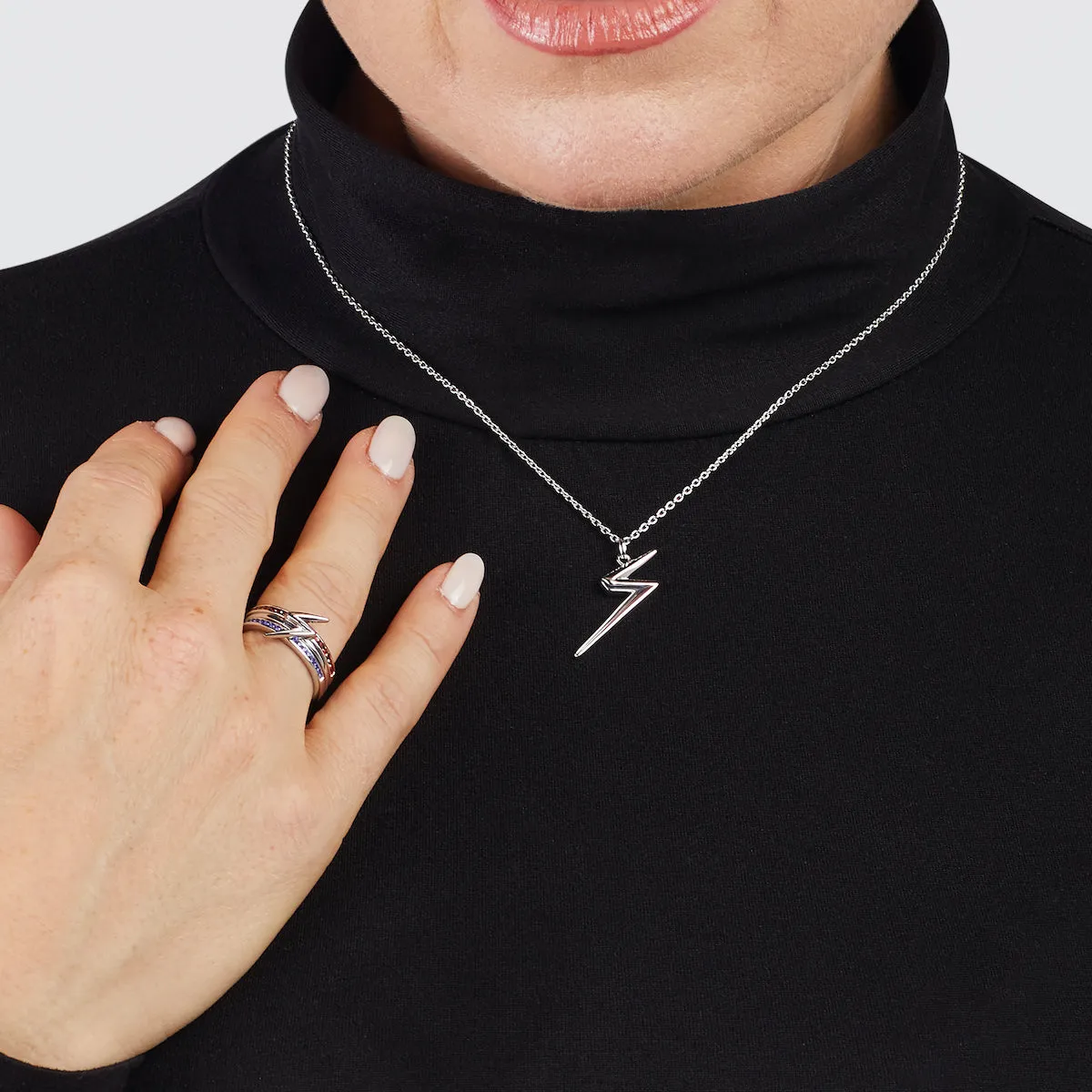 Marvel X RockLove MARVEL STUDIOS MS MARVEL Lightning Bolt Necklace