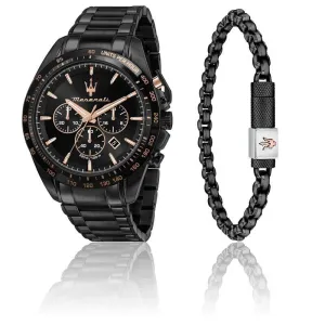 Maserati - Coffret Traguardo Chrono et Bracelet Acier (R8873612050)