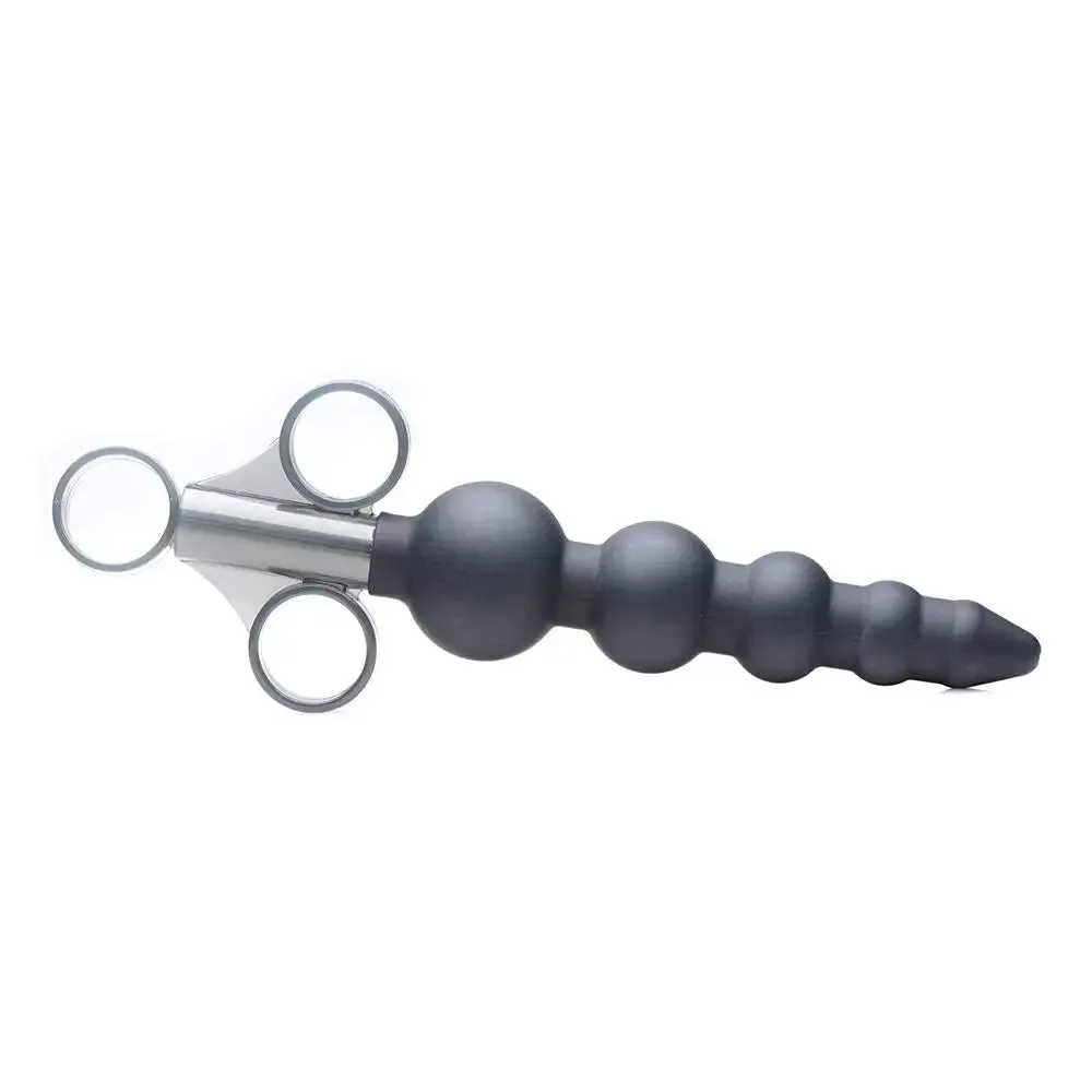 Master Series Silicone Black Graduated Beads Lube Launcher