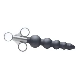 Master Series Silicone Black Graduated Beads Lube Launcher