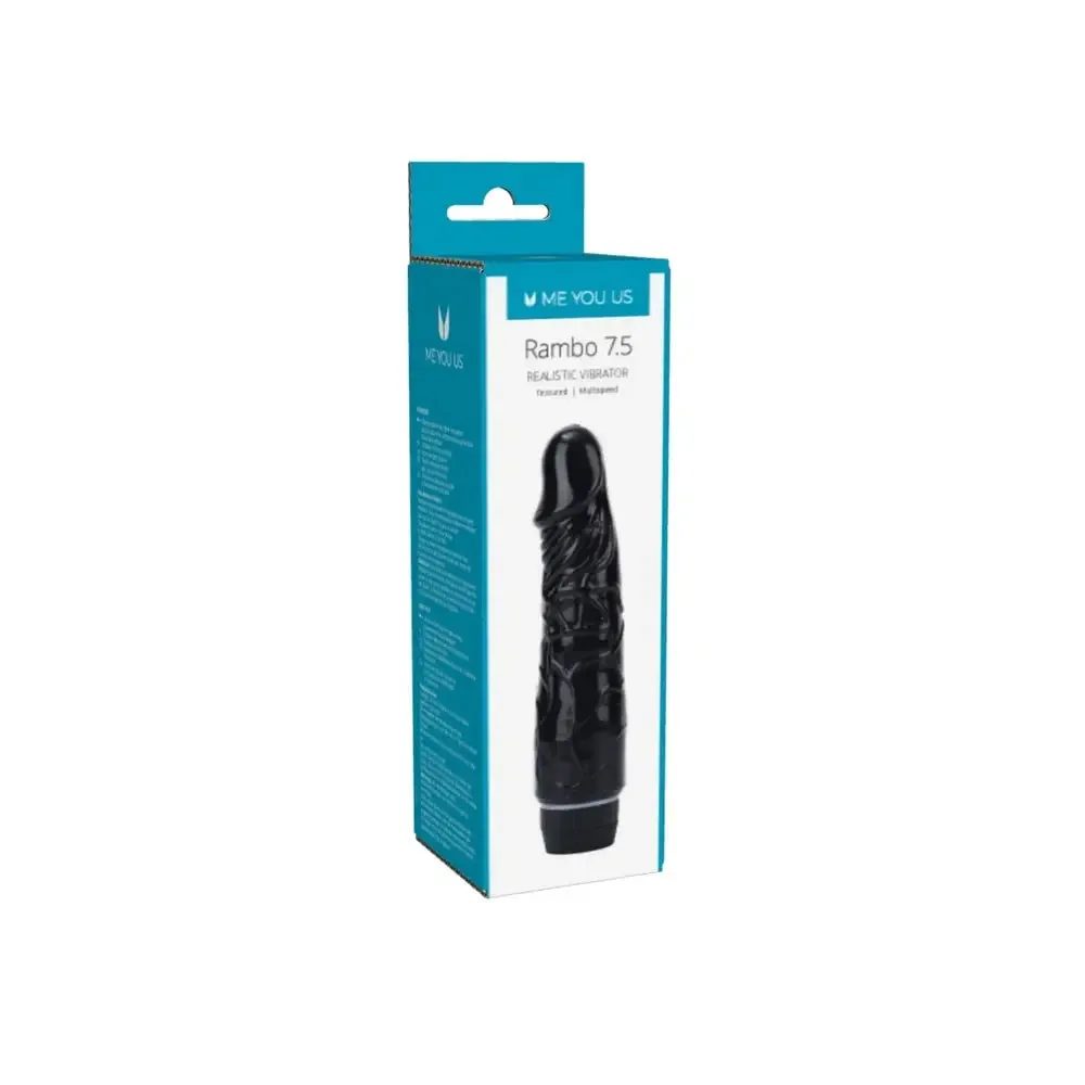 Me you us Black Multi Speed Realistic Dildo Vibrator