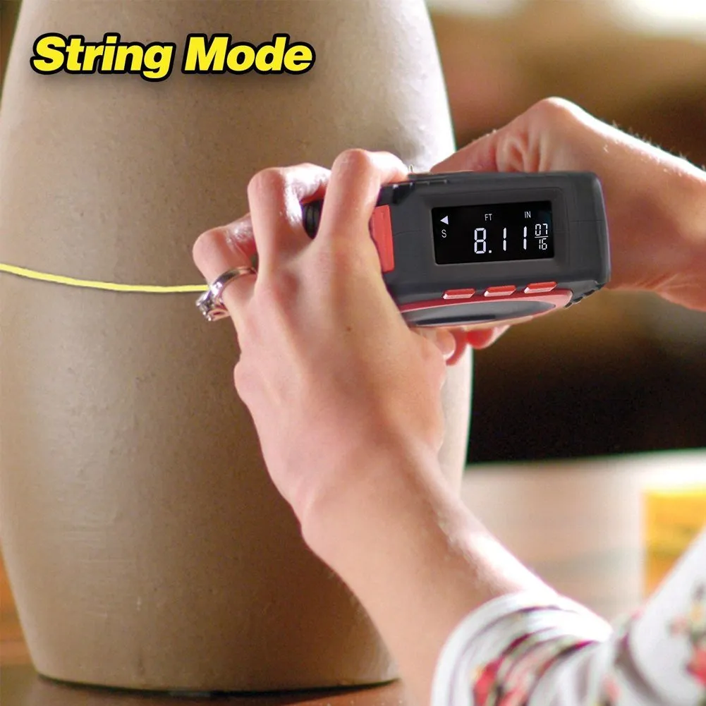 Measure Tool 3-in-1 Digital Tape Measure String Mode, Sonic Mode & Roller Mode