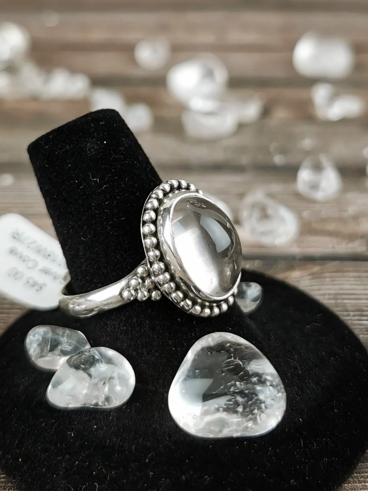Medium Oval Rose Quartz Ring Size 8.5
