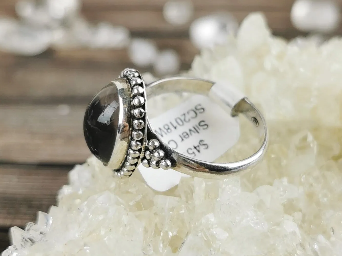 Medium Oval Rose Quartz Ring Size 8.5