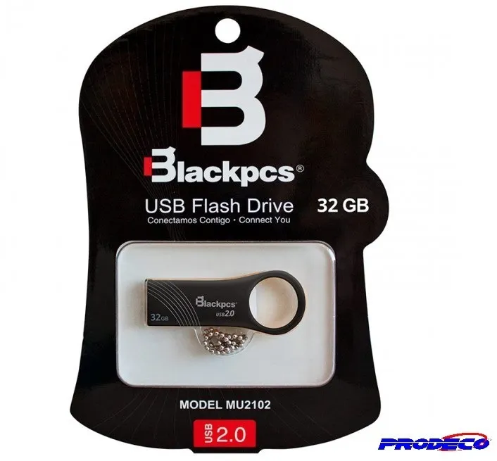 Memoria Flash Usb Blackpcs Mu2102 Bl32 De 32 Gb Negro Metalic