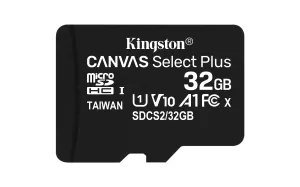 Memoria SD KINGSTON CanvasGo Clase 10 90R/45W de 32GB