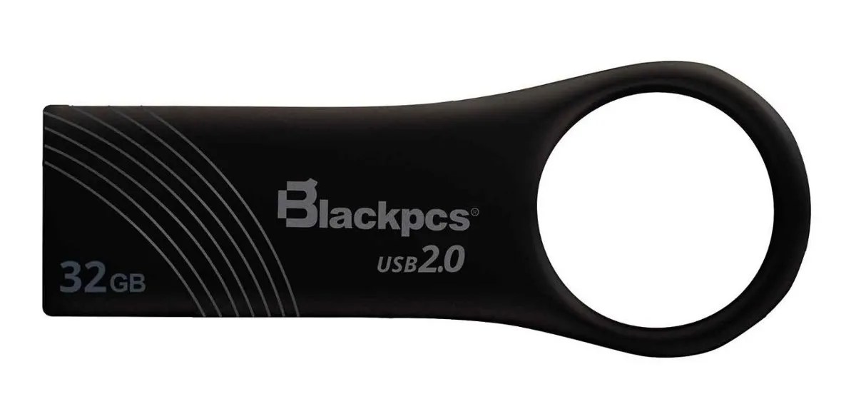 Memoria Usb 2.0 Blackpcs Mu2102 Bl 128 128 Gb Metalica Negro
