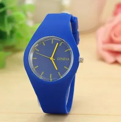 Men Watch Women Cream Color Ultra-thin Fashion Gift Silicone Strap Leisure Watch Geneva Sport Wristwatch Women's Jelly Watches