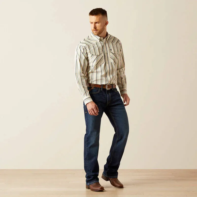 Men's Ariat Finnley Snap Long Sleeve Shirt - Cream