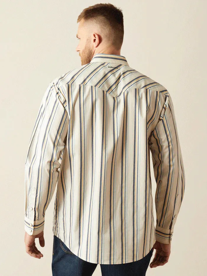 Men's Ariat Finnley Snap Long Sleeve Shirt - Cream