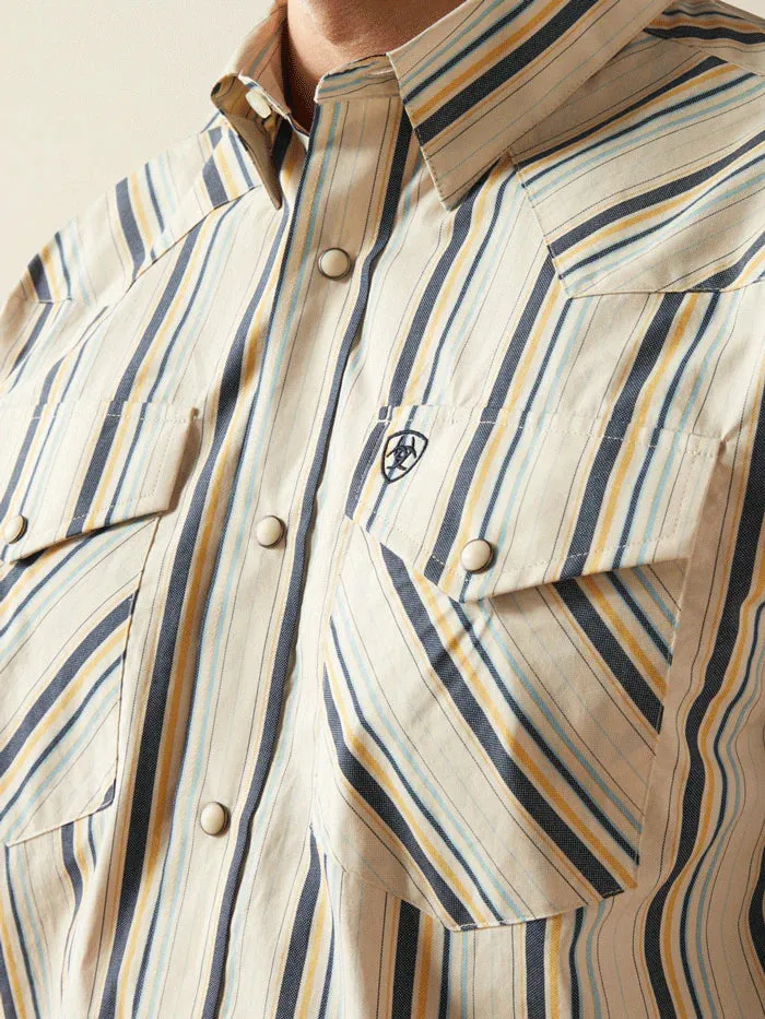 Men's Ariat Finnley Snap Long Sleeve Shirt - Cream