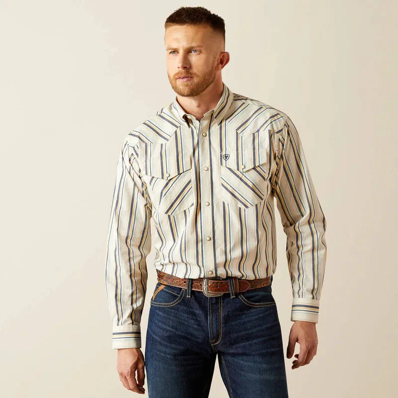 Men's Ariat Finnley Snap Long Sleeve Shirt - Cream