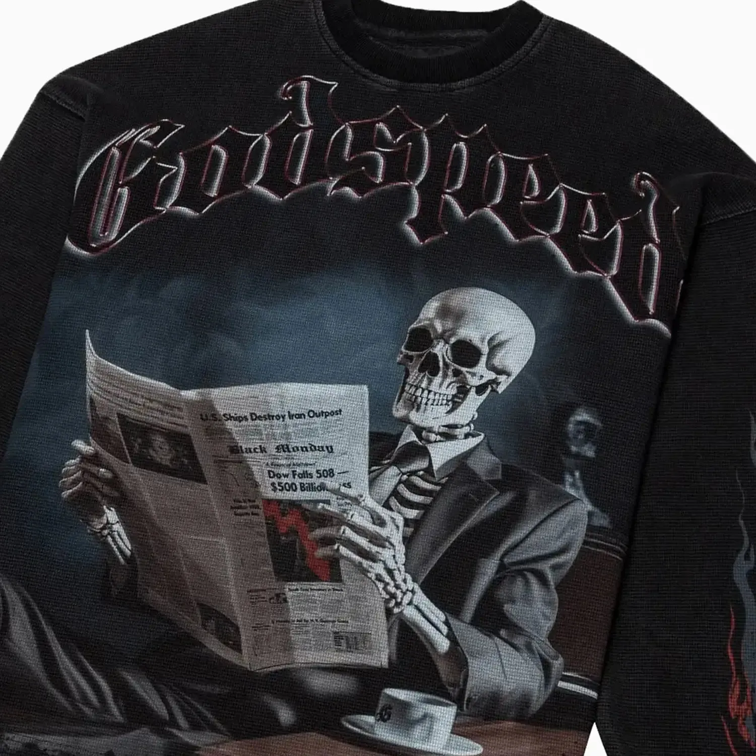 Men's Black Monday Thermal Sweatshirt