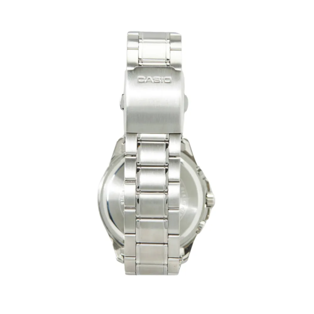 Men's Casio MTP1375D-1A Black Face Steel Band Watch
