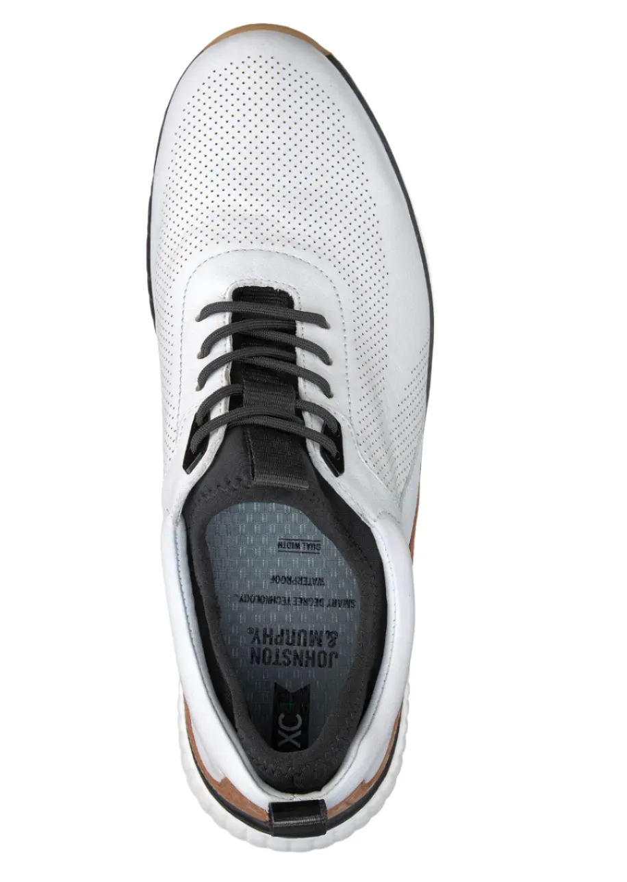 MEN'S JOHNSTON & MURPHY XC4 H1-LUXE HYBRID | WHITE WATERPROOF FULL GRAIN