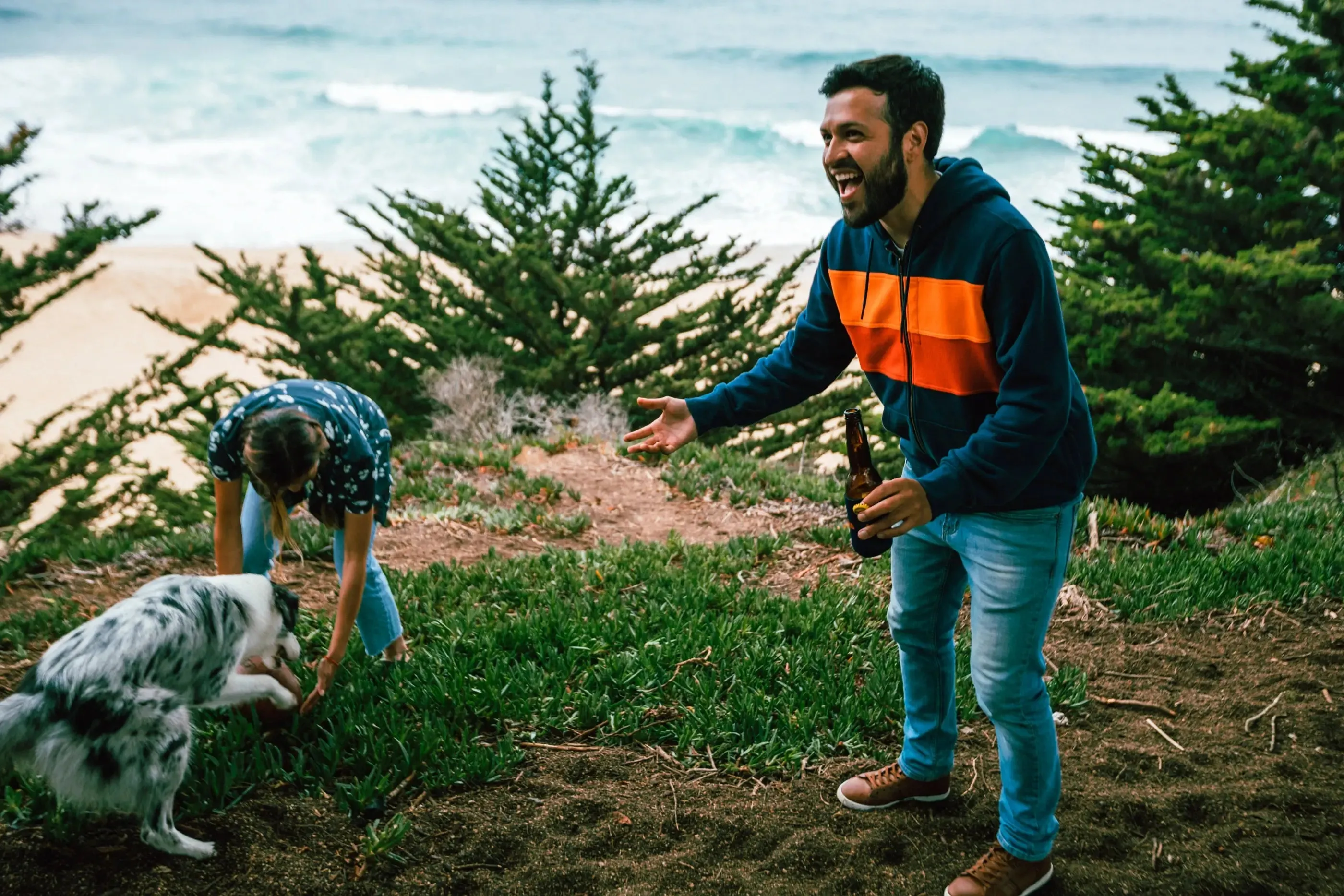 Men's PCH Full Zip Hoodie - Stripe, Farallon Navy