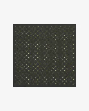 Men's Silk Geometric Pocket Square - Seattle Green