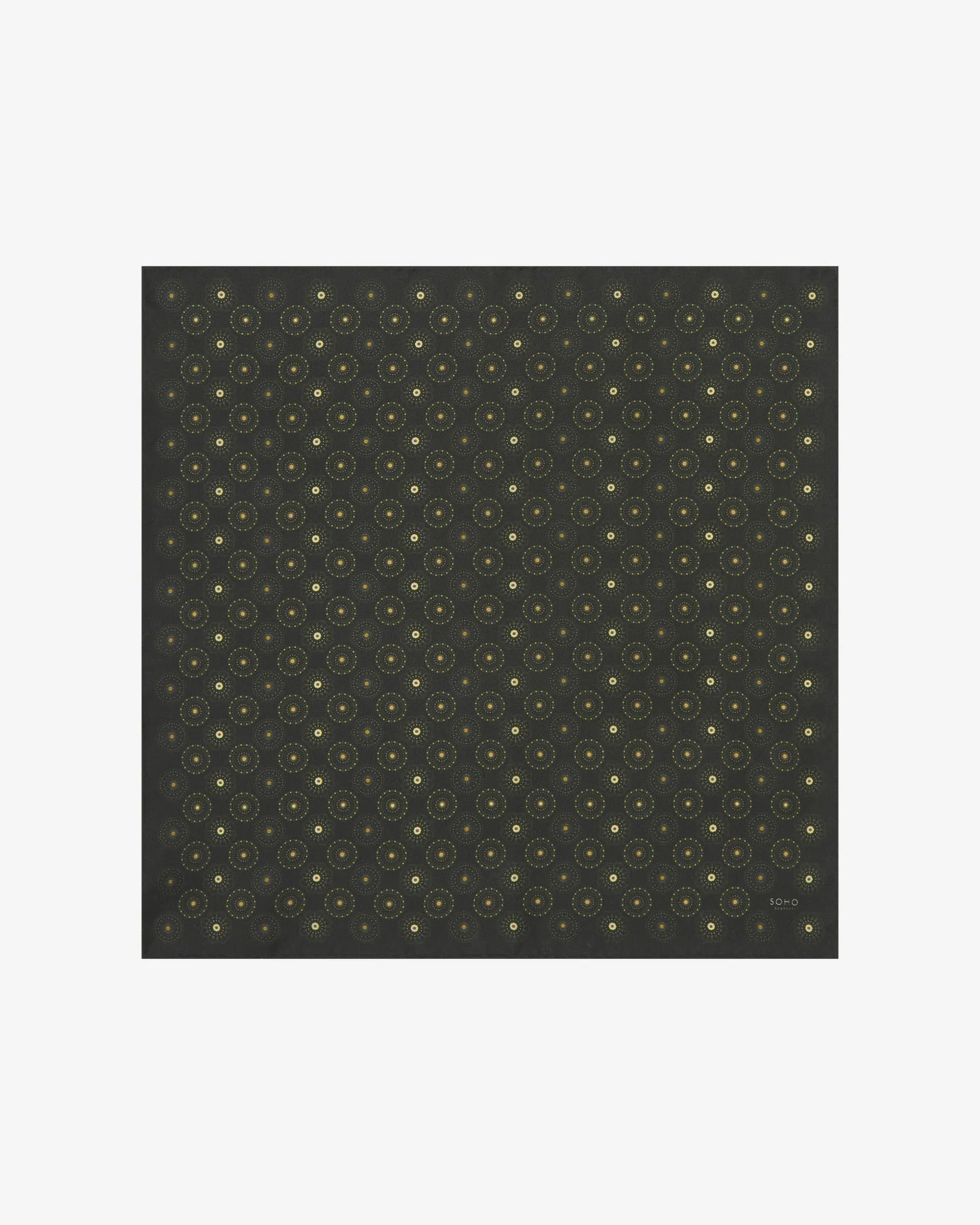 Men's Silk Geometric Pocket Square - Seattle Green