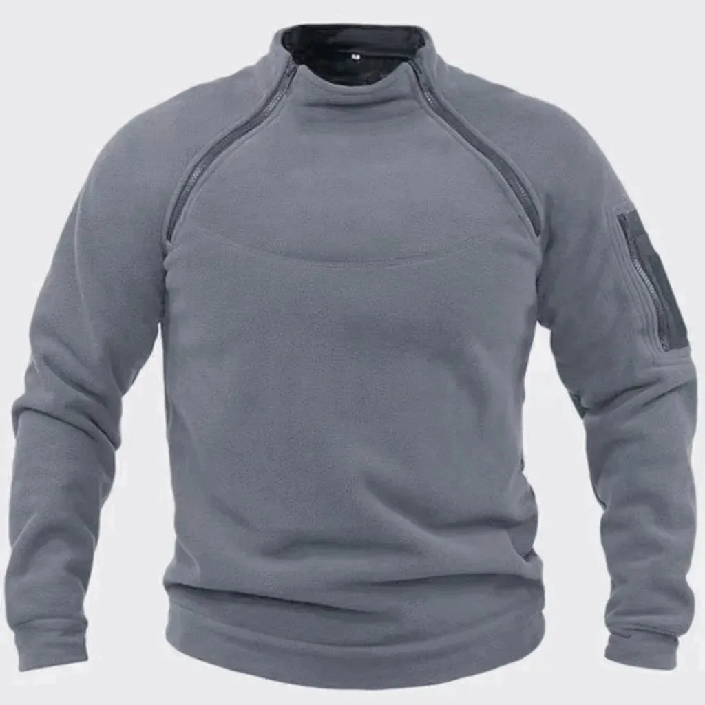 Men's Tactical Outdoor Polar Fleece Jacket – Windproof Winter Coat for Hunting & Hiking